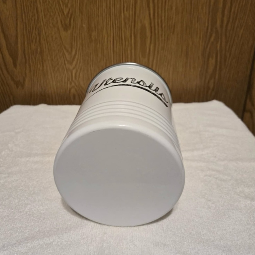 White Utensil Holder - Picture 3 of 8